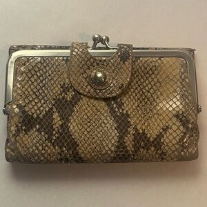 HOBO Snakeskin Clutch Wallet